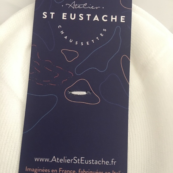 NWT Atelier St. Eustache,white transparent socks, size 7.5-9 designed in France. - Picture 8 of 10